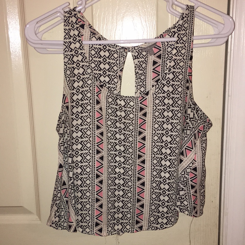 Aztec print crop top